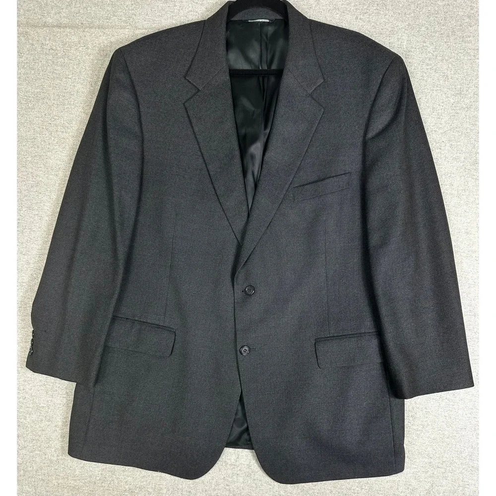 Brooks Brothers Blazer Mens 45R Charcoal Grey Wool Two‎ Button